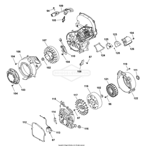 Main Unit P3 Engine Diagram and Parts List for 030800-00  Briggs and Stratton Generator